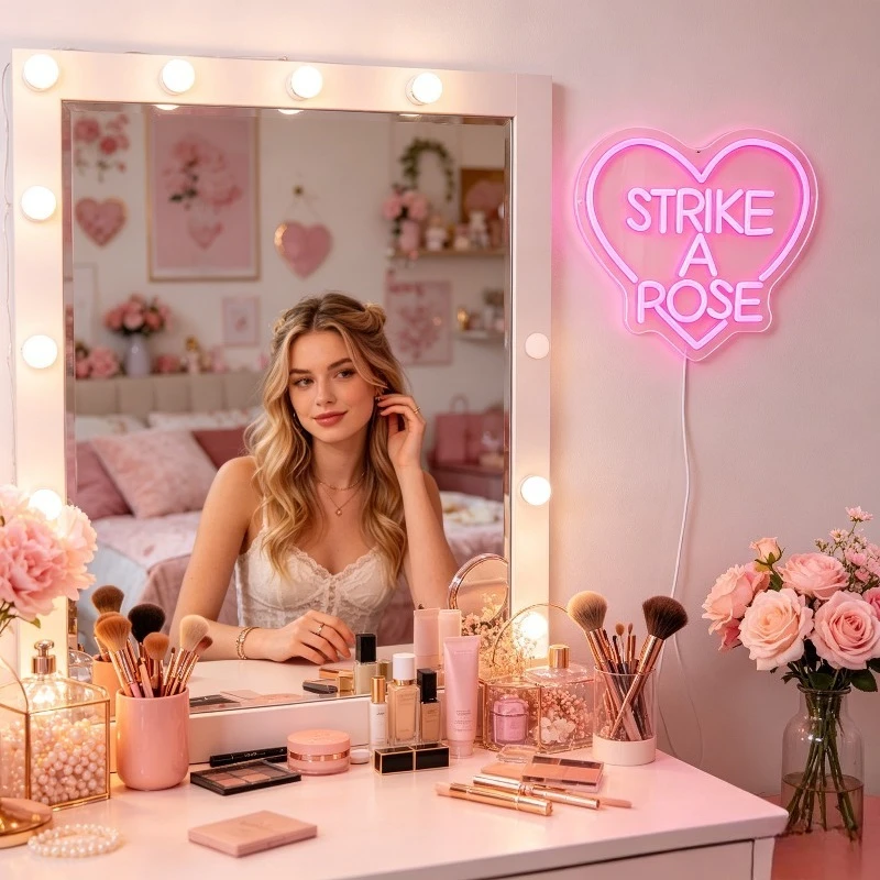 Love Heart Neon Sign​ USB Dimmable LED Wall Light for Clothing Boutique Wedding Party Couple Room Bedroom Selfie Spot Wall Decor