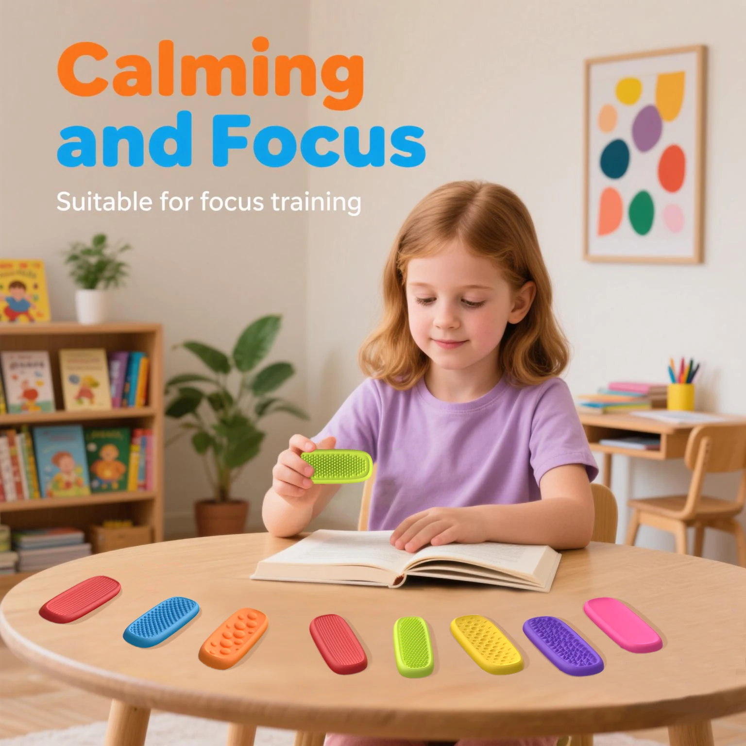 실리콘 감각 스트립 Fidget 장난감 어린이 자폐증 감압 진정 Fidgeting 장난감 성인 스트레스 책상 불안 완화 감각 장난감