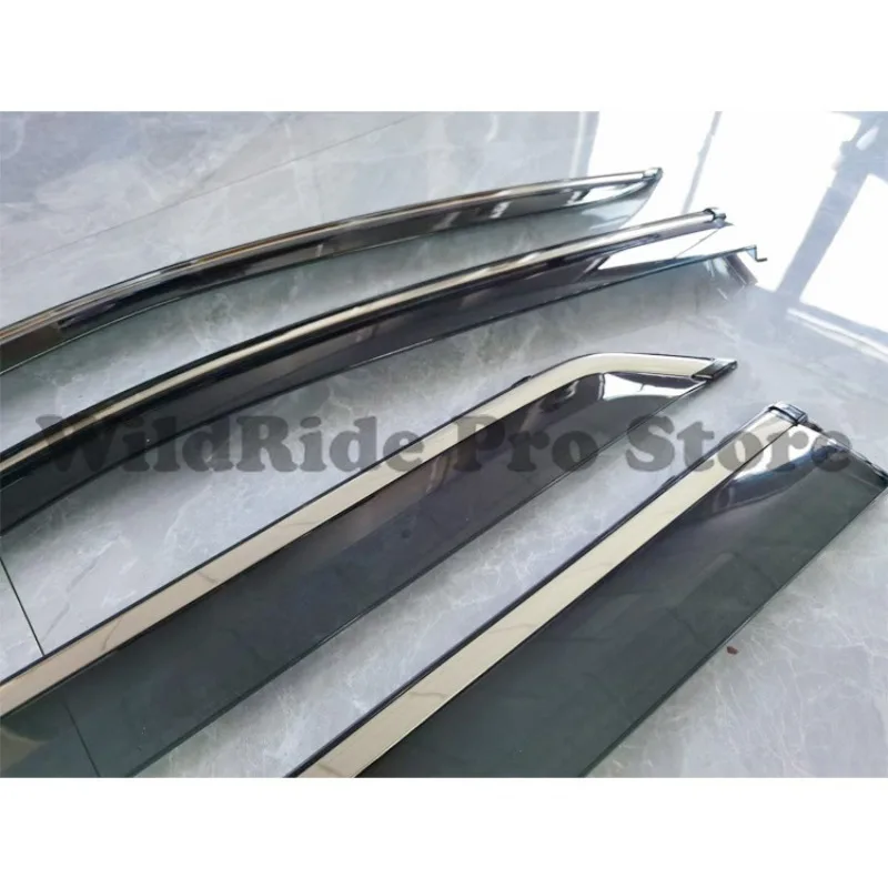 مجموعة واحدة لسيارة تويوتا فورتشنر رانر 2015 2017 درع المطر من الفولاذ المقاوم للصدأ مقاوم للسحق #4