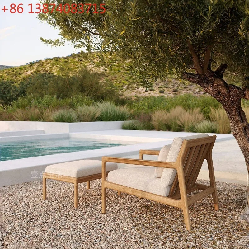 Outdoor teak sofa, preservative wood sofa solid wood