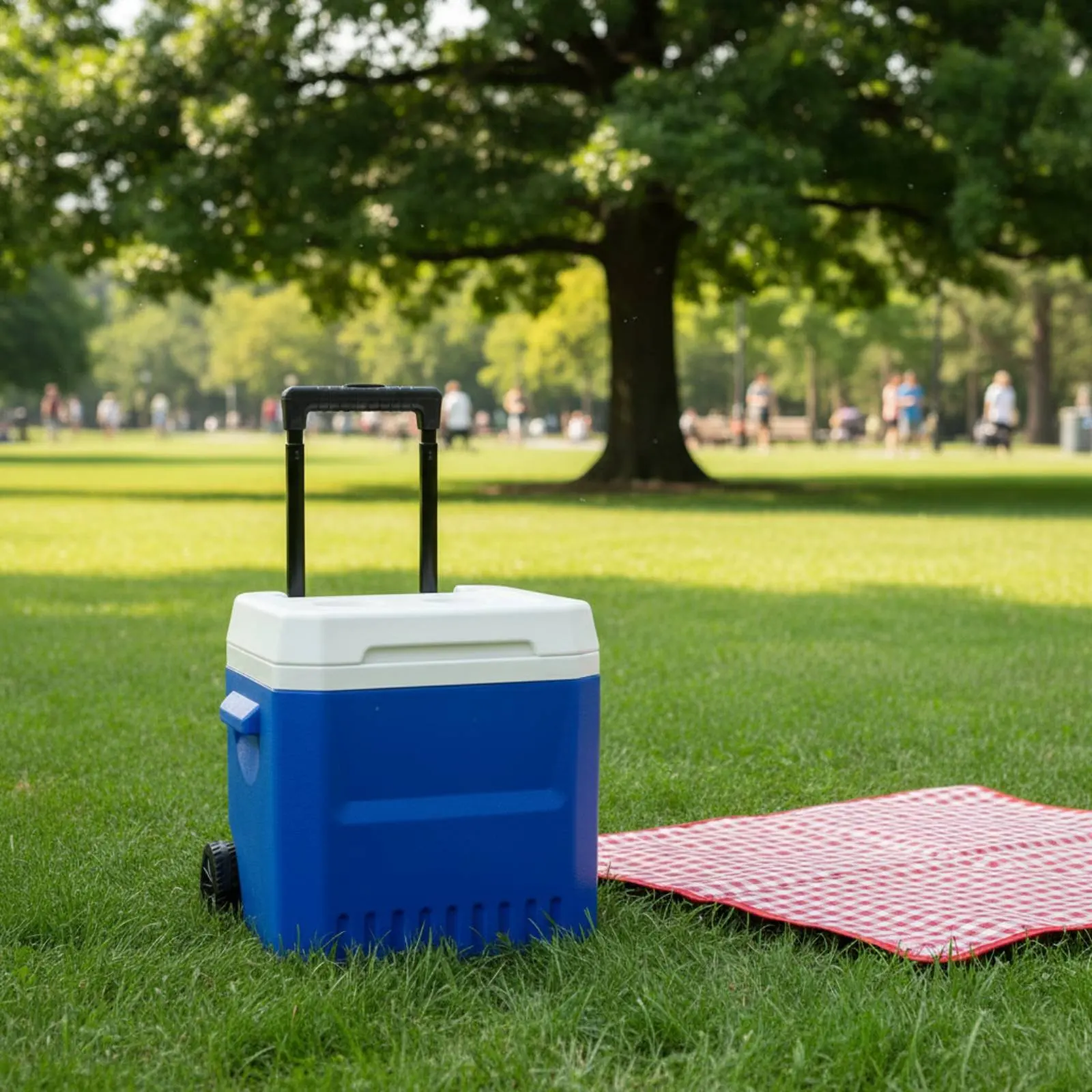 Wheeled Cooler Box PU Foam Insulation Insulated Cooler Chest Portable Ice Chest Easy to Move Portable Cold Storage Box view 3