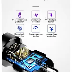 Bộ sạc xe 66W USB PD QC3.0 Tải nhanh với màn hình căng thẳng LED thuốc lá thuốc lá 12V/24V Sạc cho điện thoại 12 Doanh số nhẹ hơn Voltimeter - №10