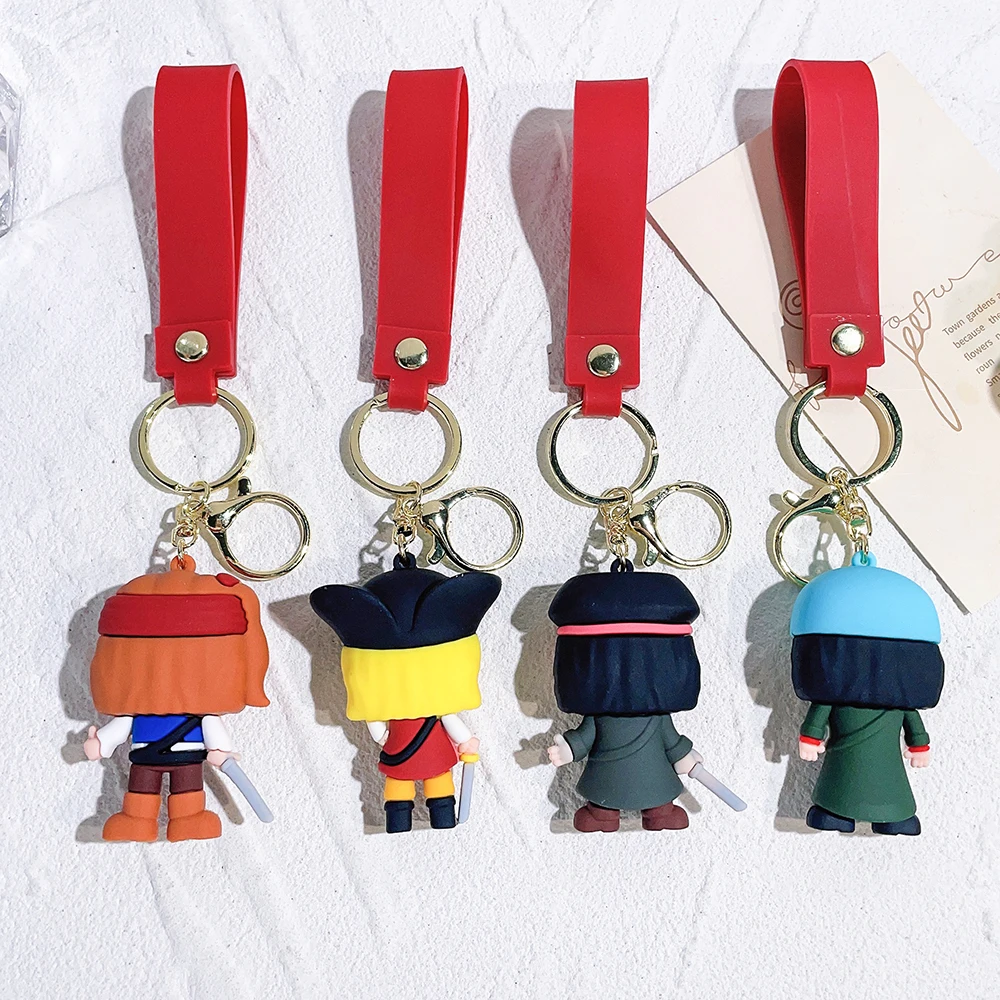 Pirates Of The Caribbean Cute Doll Pendant Anime Figures Jack Sparrow Fashion Backpac Keychain Bag Keyring Pendant Birthday Gift