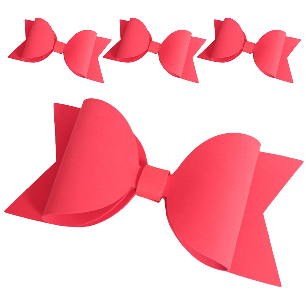 

4pcs Christmas Bows Decorative Bows Large Bowknot Xmas Tree Ornament Holiday Party Supplies Festive Bow Knots For Tree Wreaths