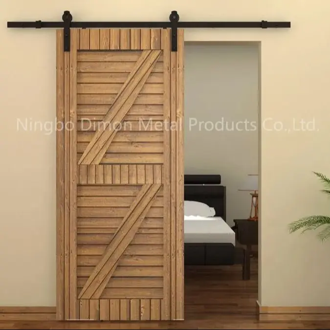 Dimon Customized American Style Sliding Wooden Door Hardware With Damper Kits DM-SDU 7207 With Soft Closing