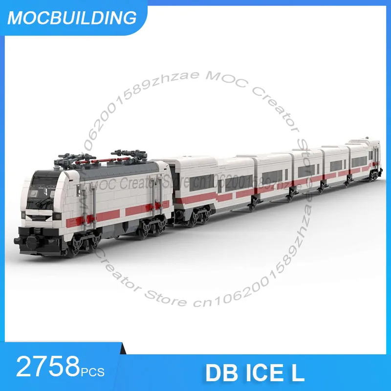 

MOC Building Blocks DB ICE L City Trains Model DB BR 105, a Steering Wagon and 4 Middle Wagons Assemble Bricks Toy Gift 2758PCS
