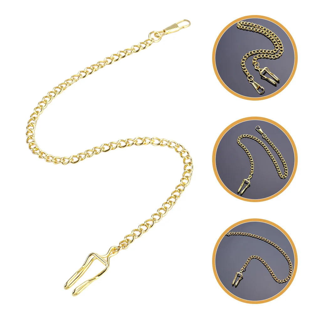 

2Pcs Pocket Watch Chain Accessories Retro Alloy Waistcoat Chain for Suit Belt Or Backpack Use Quartz Pocket Watches for Men