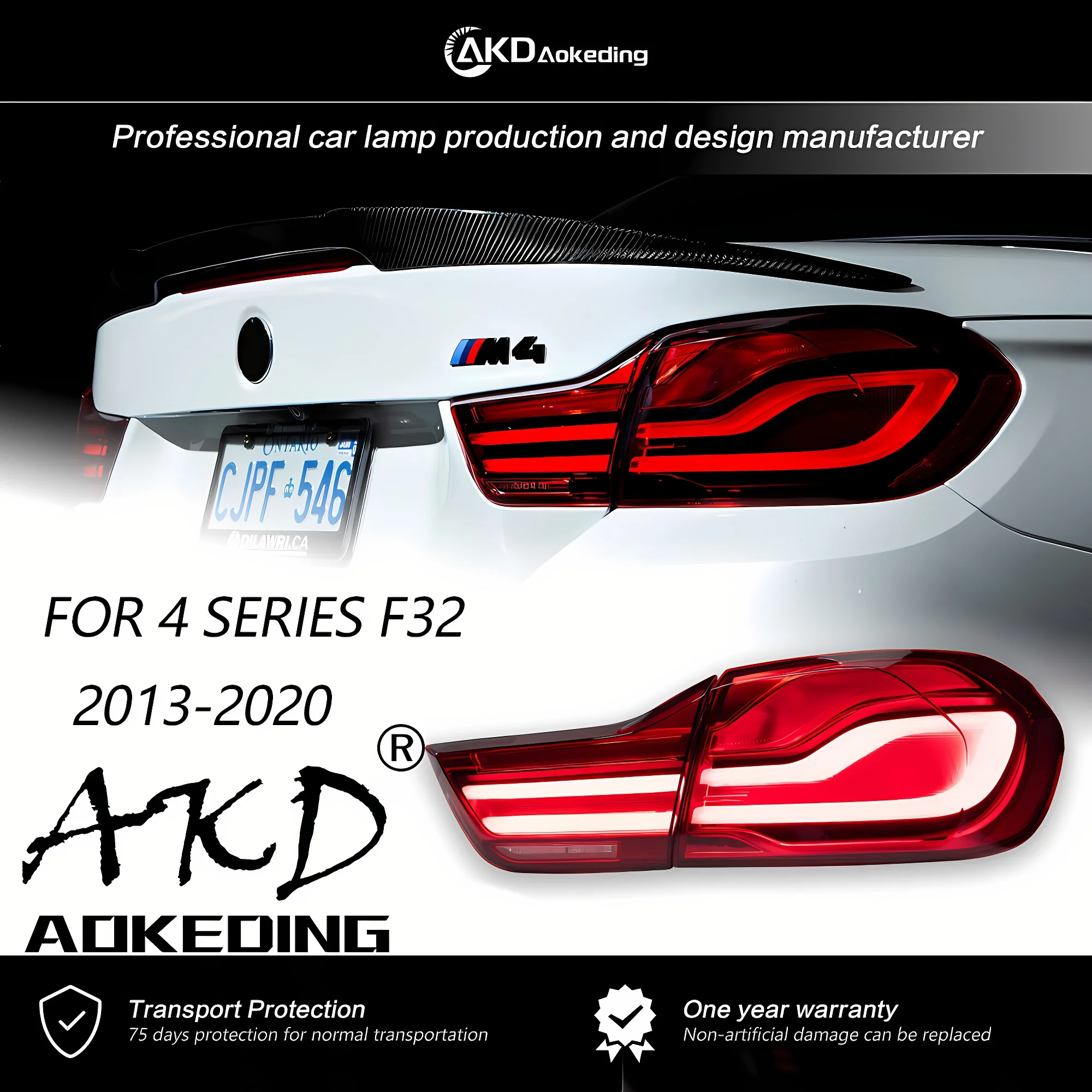 

AKD Taillights Styling For 4 Series F32 Tail Light 2013-2020 LED DRL Running Signal Brake Reversing Parking Lighthouse Facelift