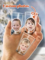 30-300 Uds pegatinas de fotos personalizadas para niños, pegatinas de taza de confeti facial personalizadas, pegatina personalizada de tu foto troquelada