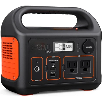 Jackery 휴대용 발전소 익스플로러 300, 293Wh 백업 리튬 배터리, 110V/300W 순수 사인파 AC 콘센트, 태양광 발전기