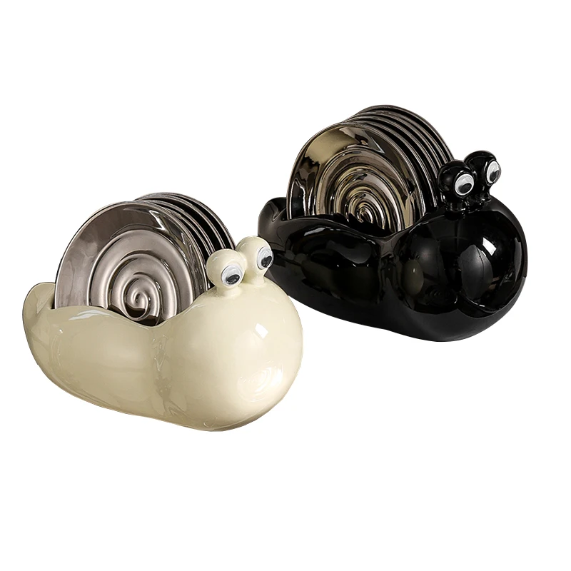 

Light luxury snail ceramic bone spitting saucer household high value dining table surface small plate garbage residue plate