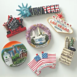 1 Pcs, American Attractions Fridge Magnets,American Travel Souvenirs, American Independence Day Decorations, Home Decorations