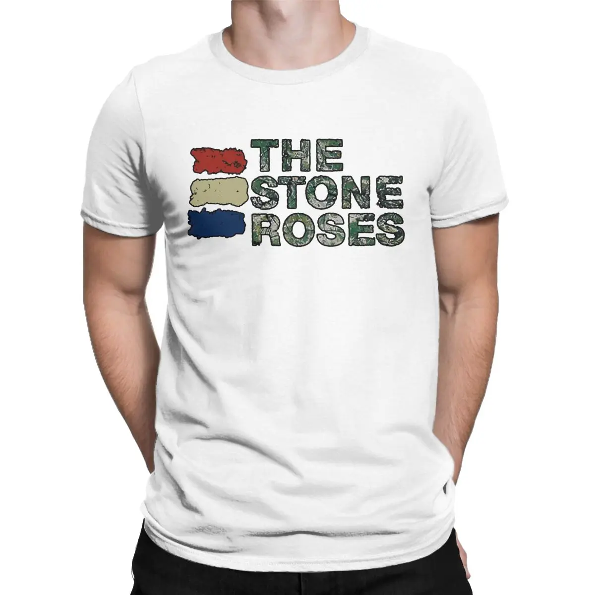 Men's The Stone Roses T Shirt English Rock shinedown 100% Cotton Tops Novelty Short Sleeve Round Collar Tee Gift Idea T-Shirts