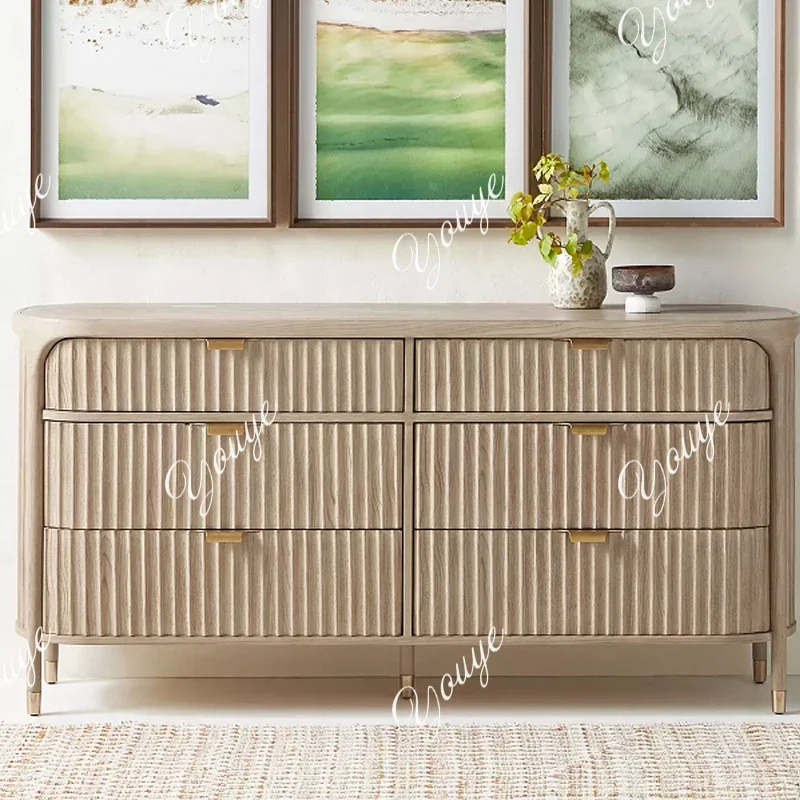 

J American Country French Solid Wood Old Chest Of Drawers Bedroom Living Room Master Design Complete Sideboard Storage Cabinet