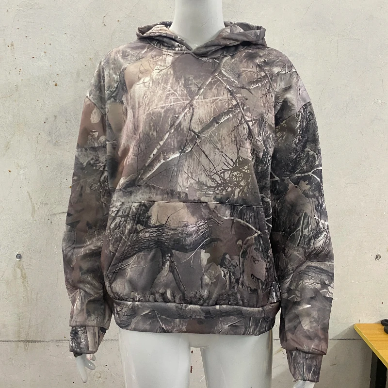European American Y2K Retro Leopard Print Hooded Sweatshirt Men Women's Wear Winter Harajuku Hip Hop Loose Fitting Pullover Top
