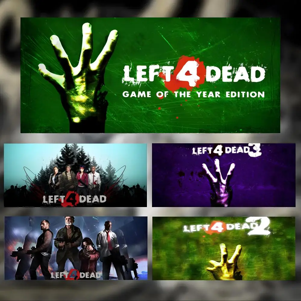 Scary Fun Game L-Left 4 Dead Mouse Pad Large Thick Desk Pad Stitched Edges Gaming Mouse Mat for PC