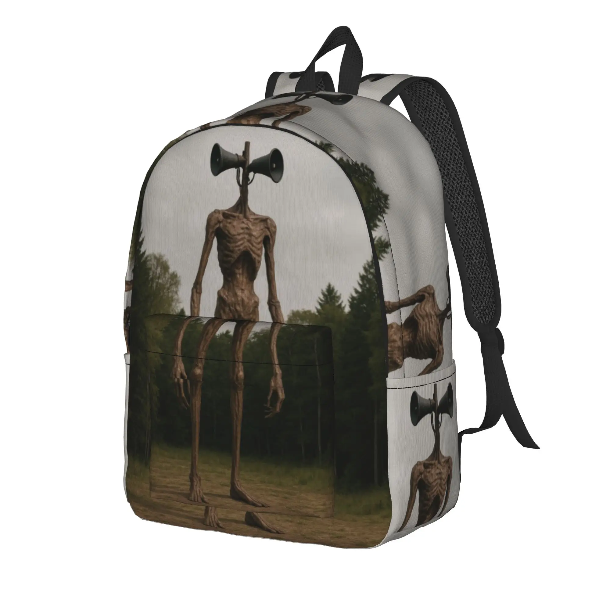 Siren Head In Dark Forest Cool Backpack Sports Student Business  Daypack for Men Women Laptop Computer Shoulder Bag