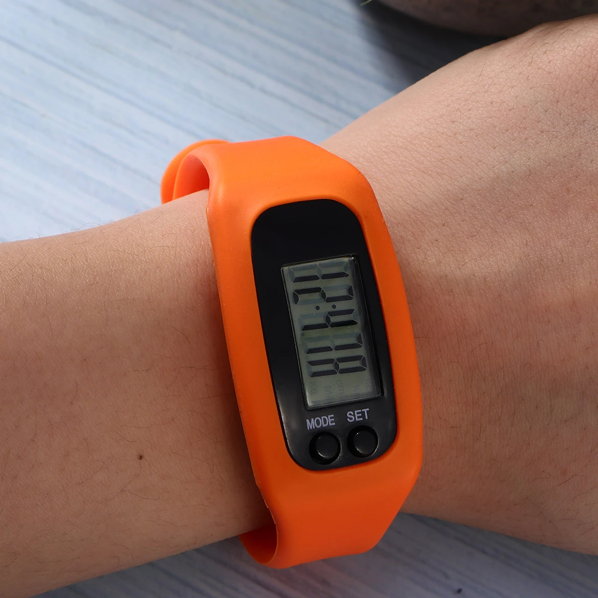 

1pc Smart Pedometer Watch Sports Walking Running Step Display Silicone Wristband Detachable Core Eco-Friendly For