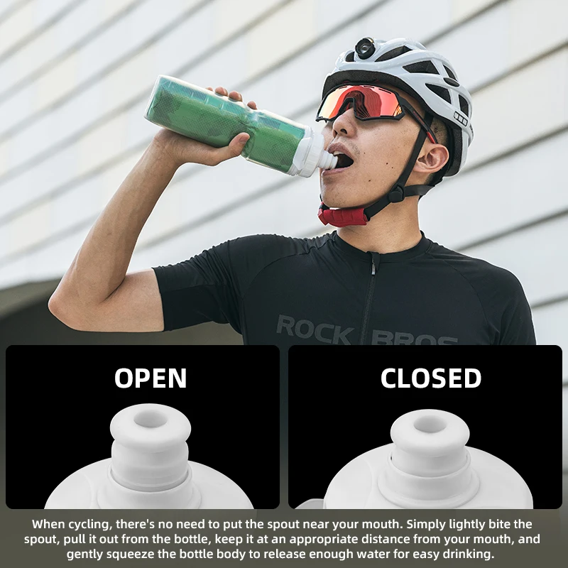 ROCKBROS Cycling Insulated Water Bottle Thermal Drink PP5 Silicone 670ml Fitness Outdoor Sports Bicycle Portable Water Kettle