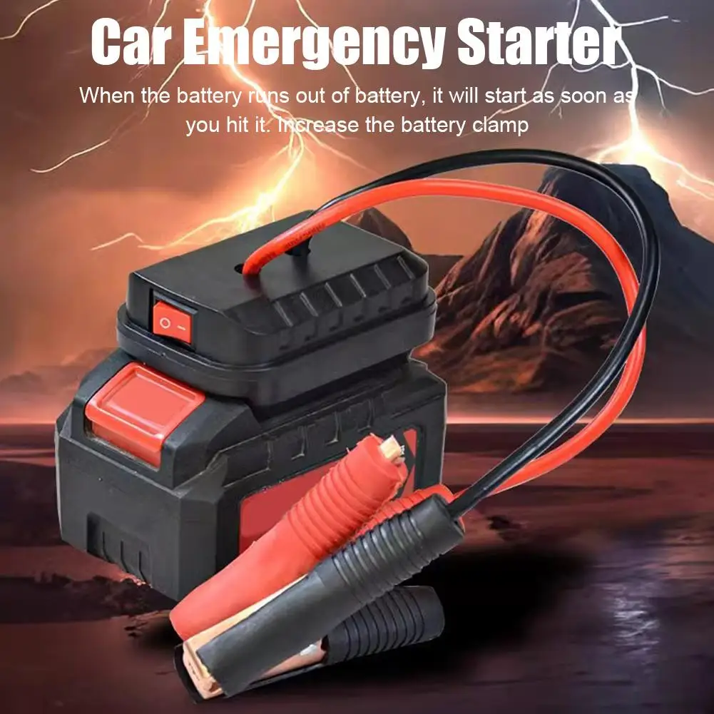 

Igniter Jump Starter for Makita Lithium Battery Booster Cable Adapter Emergency Power Converter With Clip Car Emergency Sta L4T1
