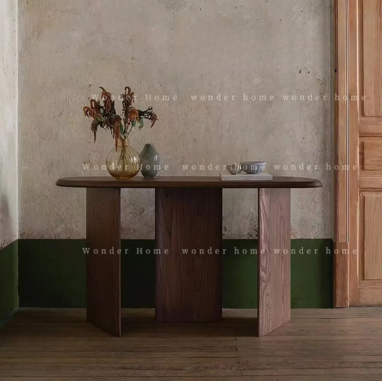 JJX Premium Entry Entrance Table Italian Minimalist Antique Style Living Room Corridor Entrance Table New Side Table