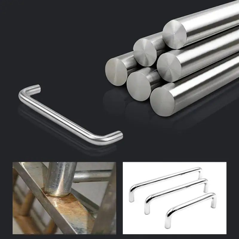 304 Stainless Steel Innerl Thread U-Shaped Double Curved Handle Modern Cabinet Door Handles Drawer Door Knobs Pulls