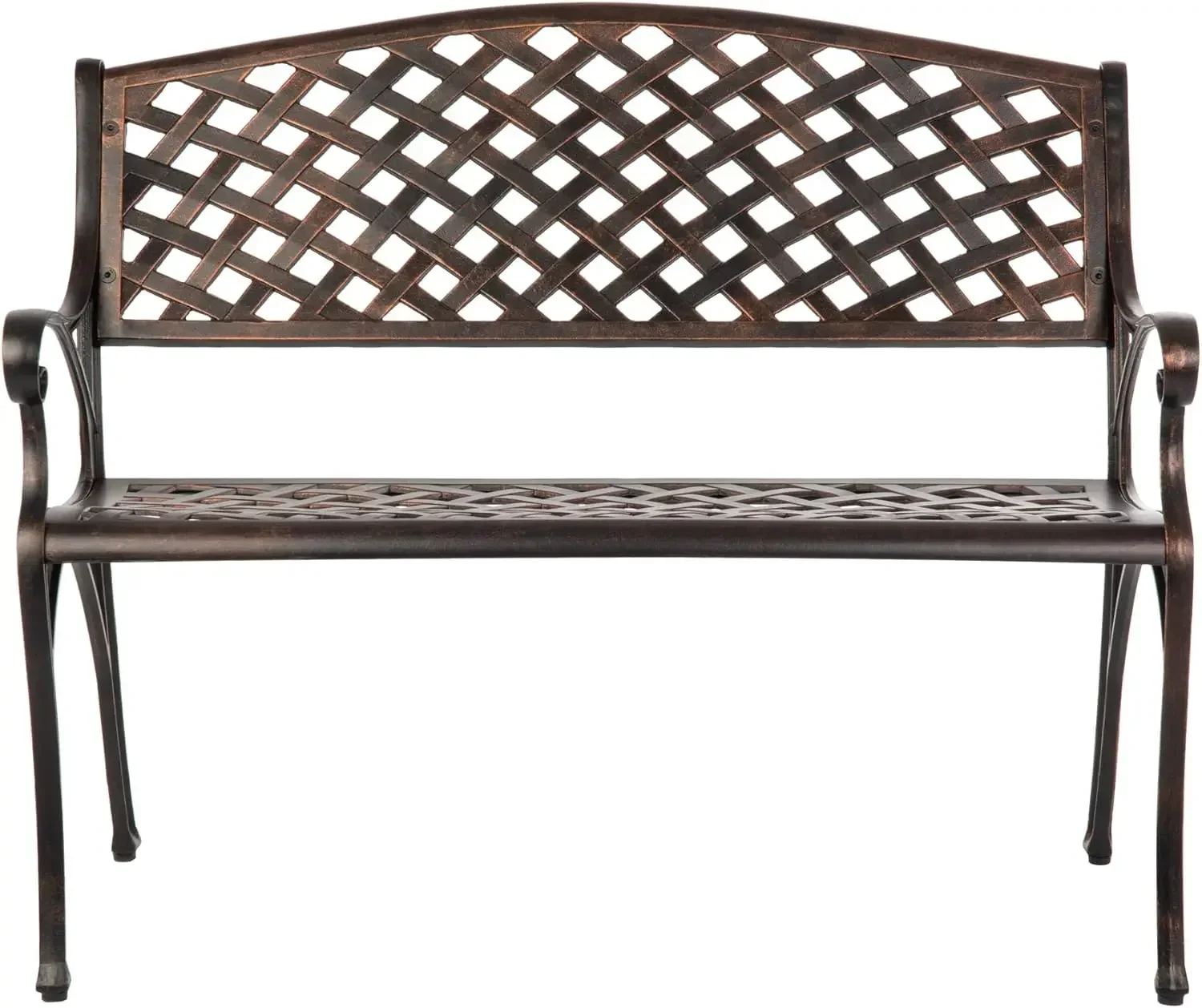 Antique Bronze Cast Aluminum Patio Bench