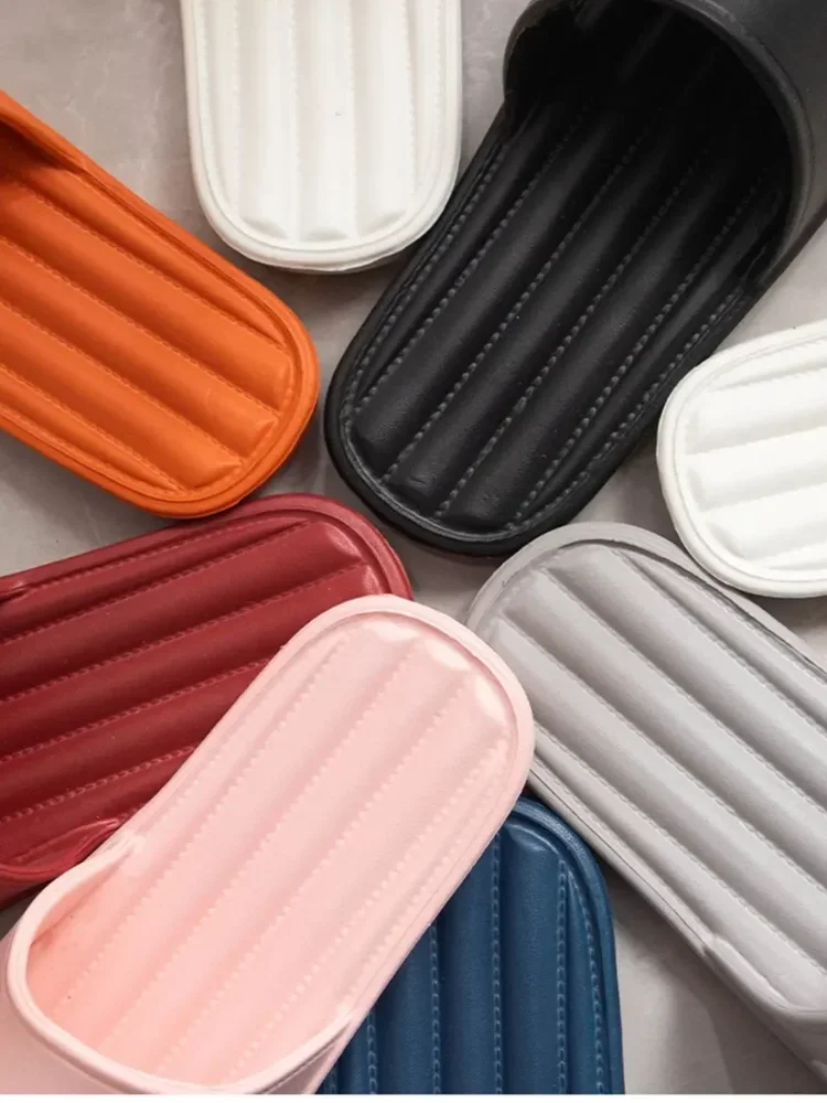 

Сланцы женские домашние на плоской подошве, сланцы, Нескользящие, Эва, летняя обувь для ванной комнаты, тапочки для душа, весна-лето