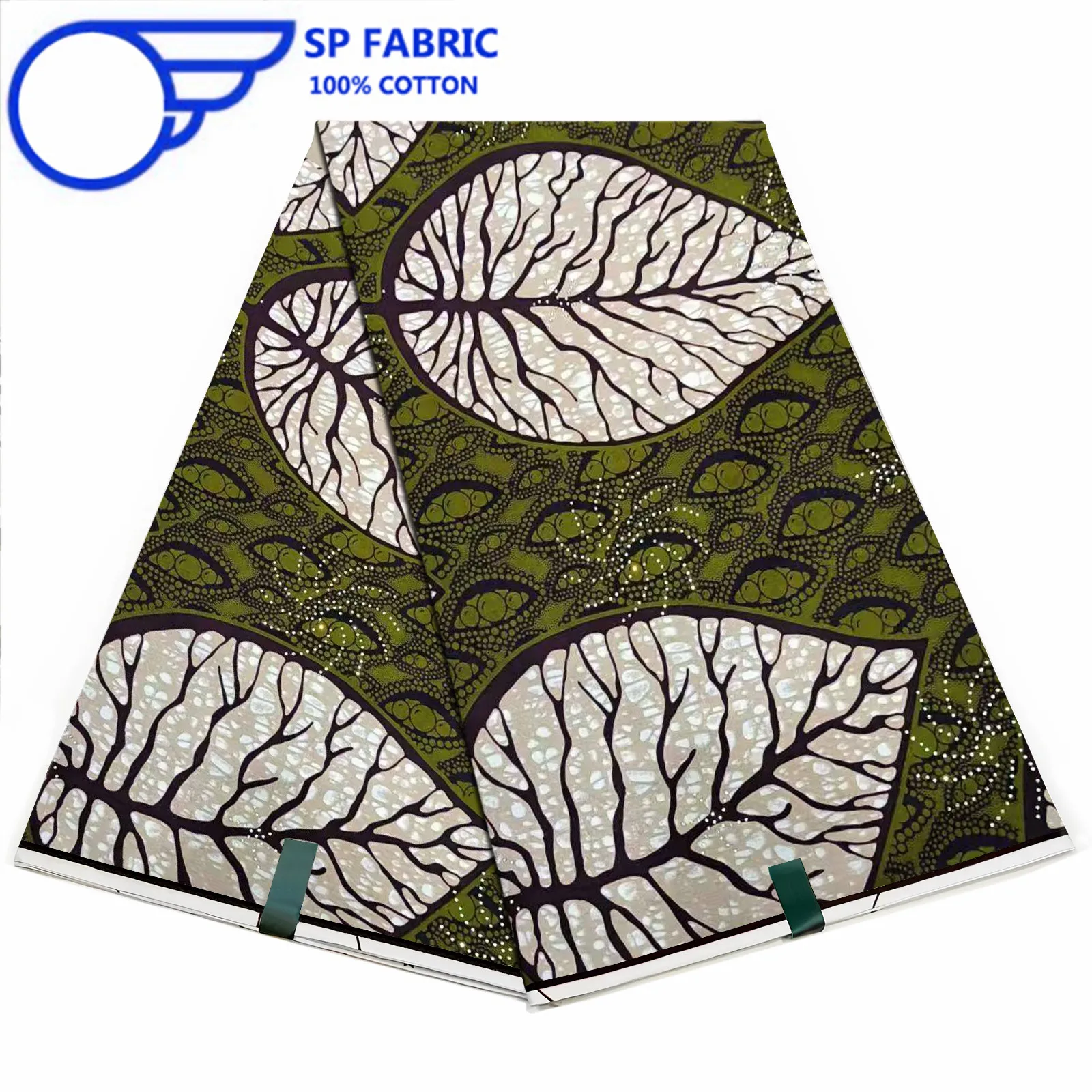 

Real Original Super Ankara Wax Print Cotton Fabric With Diamond Sewing Material From Holland 6Yards Soft Dutch African Cloth L10