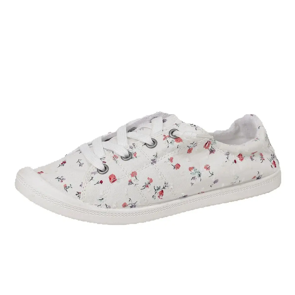 

Women's Floral Print Canvas Sneakers – Easy Lace-Up Design, Soft Breathable Fabric, Non-Slip Sole for Casual Daily Wear