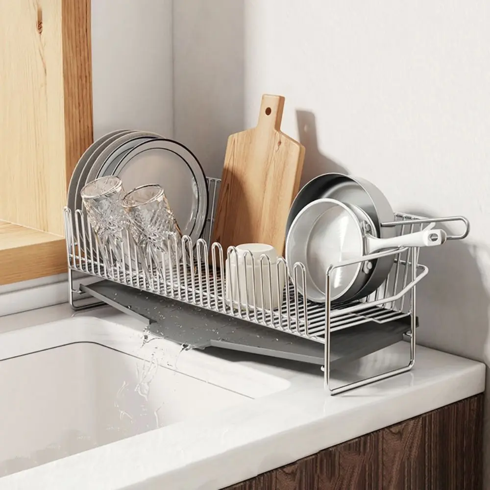 304-stainless-steel-dish-drying-rack-with-drain-tray-kitchen-accessory-dishes-drain-storage-basket-spacious-tableware-holder