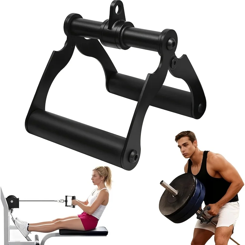 Upgrade V Bar Handle T Bar Row Attachment Landmine Handle for Barbell Exercise Machine D Row Gear for Back Arm Shoulder Workout