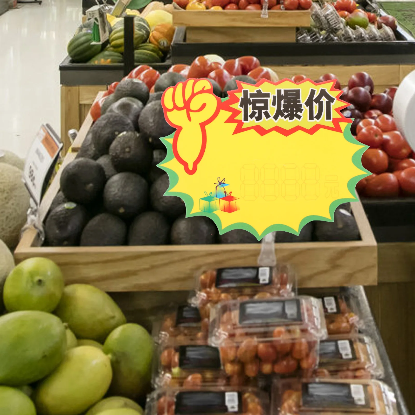 

100pcs Price Tags Retail Store Display Supermarket Blank Paper Signs Vegetable Sales Promotion Cards Lightweight Portable