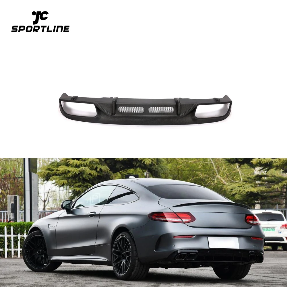 

Carbon Fiber W205 C63 Car Rear Lip Diffuser For Mercedes Benz C63 AMG 2-Door 2015-2021