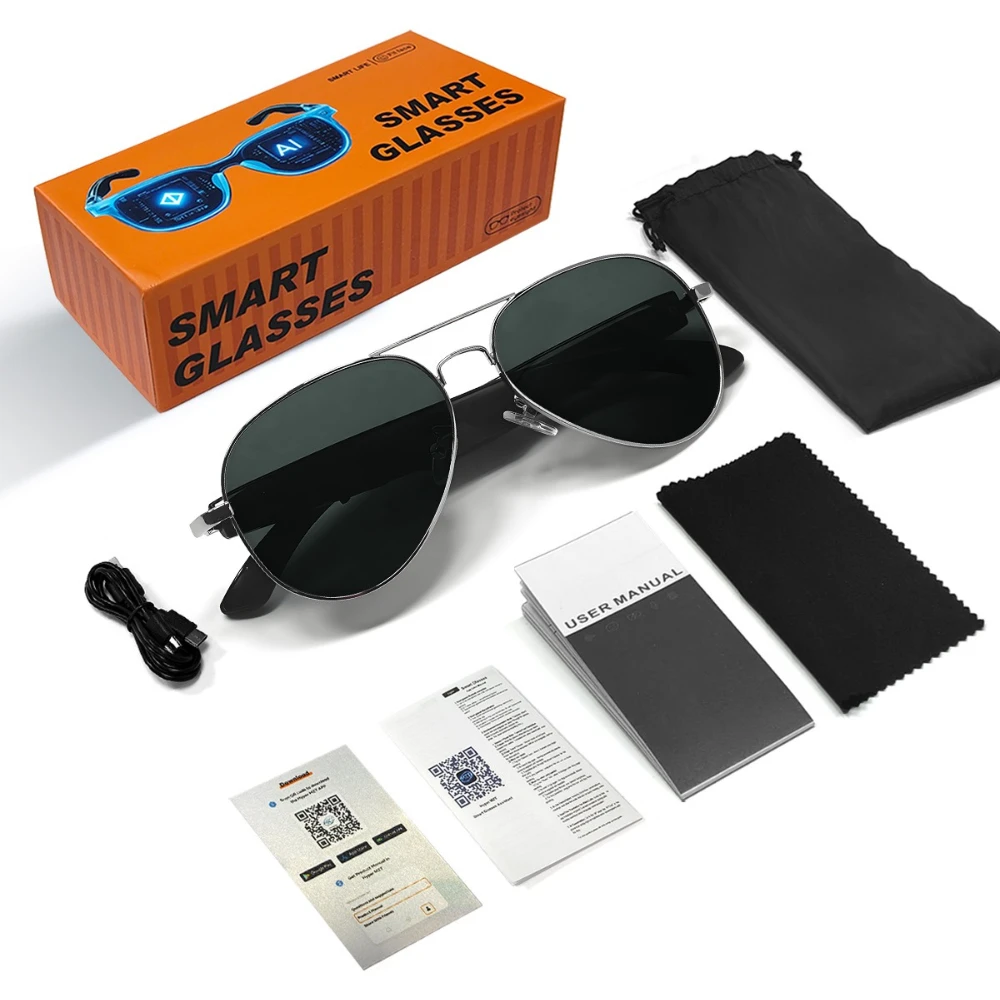 F18 sports spectacles of AI Intelligent Translation Glasses Sunglasses Voice Remote Control Music Eyewear Waterproof Eyeglasses