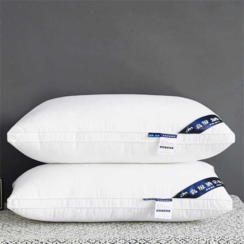 100% Cotton White Pillow Soft Pillows for Bedroom Neck Pillow Core To Help Sleep Home Bed Thickened Protection Cervical Pillow