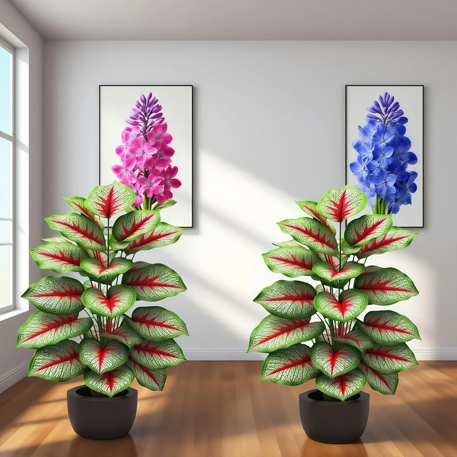 2 Stück 30,70 Zoll künstliche Dracaena-Grünpflanze, wunderschönes Blattdesign, perfekt für Weihnachtsgeschenke, Innen-/Außendekoration