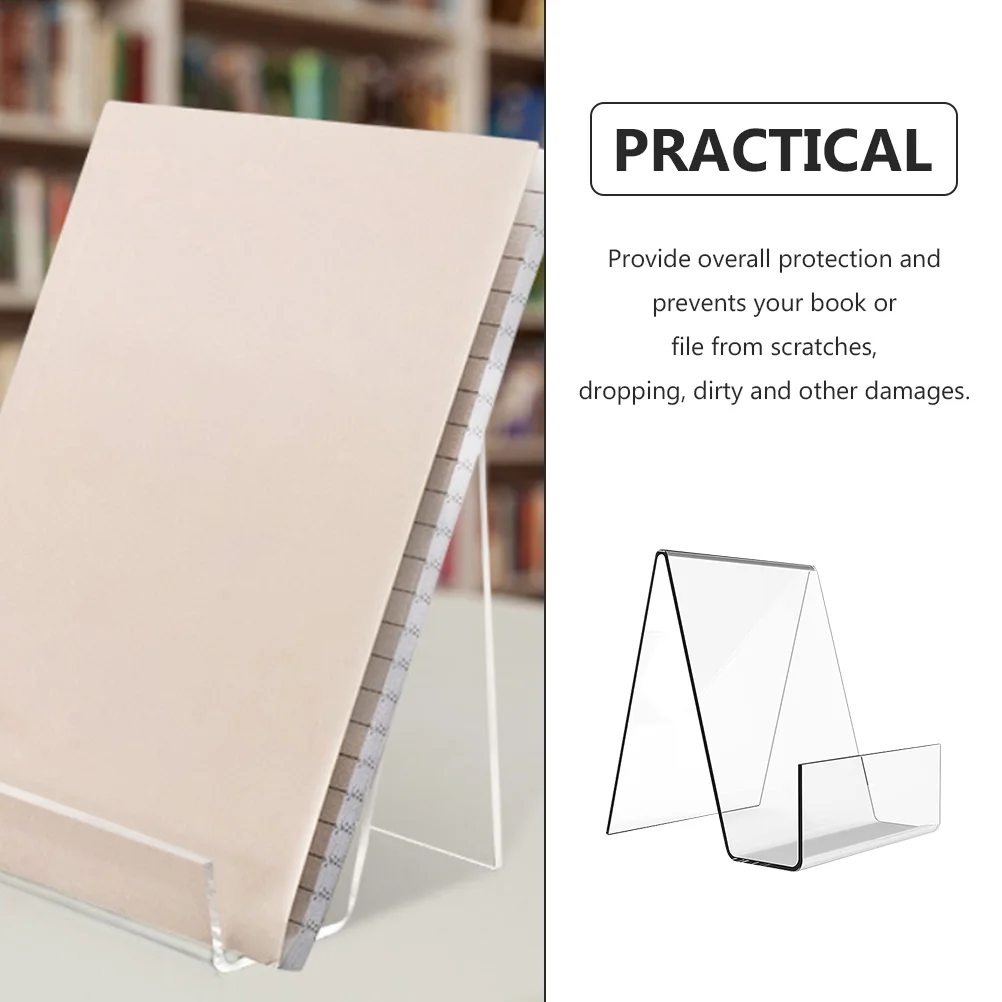 2 Pcs Anti-fall Display Stand Show Rack Book Clear Acrylic Stands Shelf Racks for Office