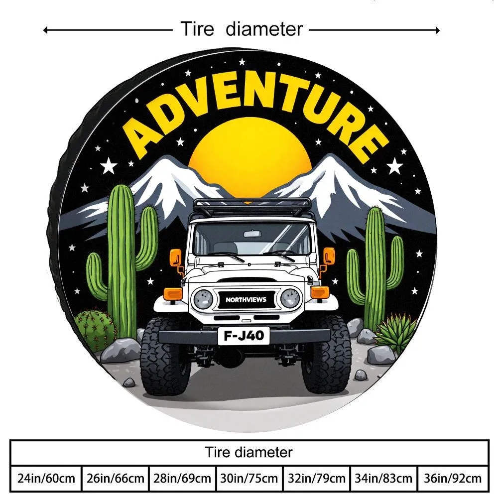 Adventure Off-Road Vehicle FJ40 Tire Cover Outdoor Desert SUV Spare Wheel Protector