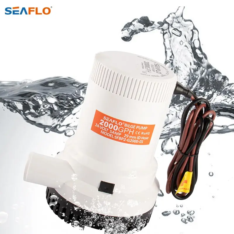 SEAFLO Marine Bilge Pump 12V/24V DC Submersible Electric Water Pump Small 1500/2000GPH For Boats Accessories