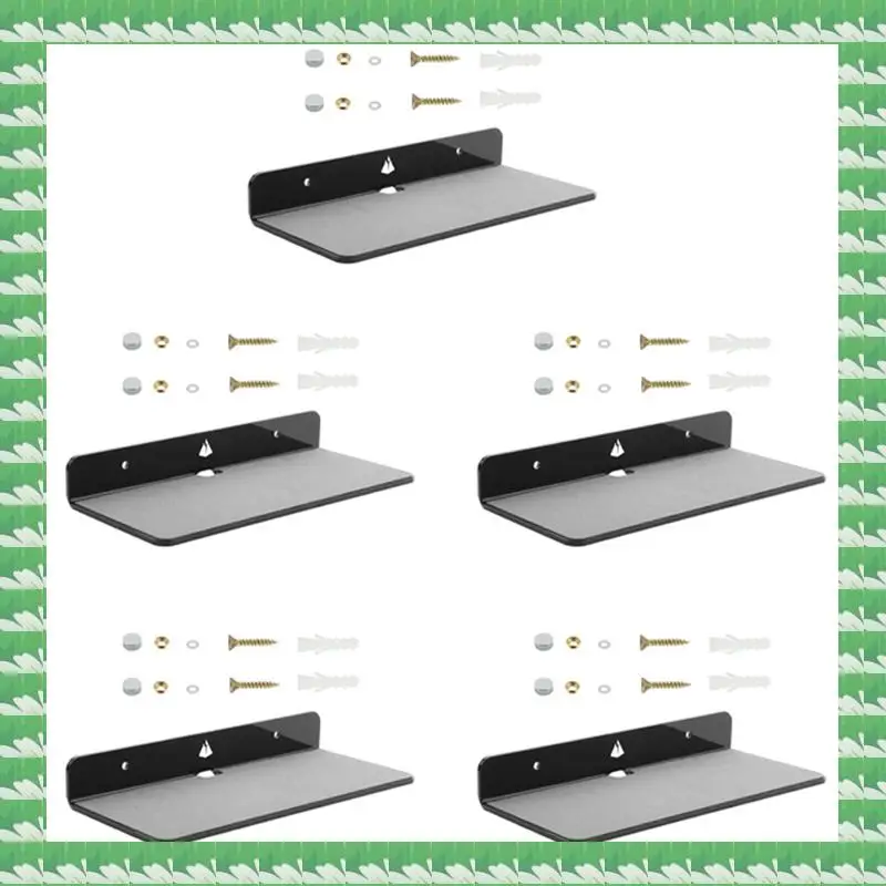 

ONCE 5X Настенная полка для динамика, акриловая настенная полка для дисплея для Bluetooth-динамика, веб-камеры, сотовых телефонов, -черный