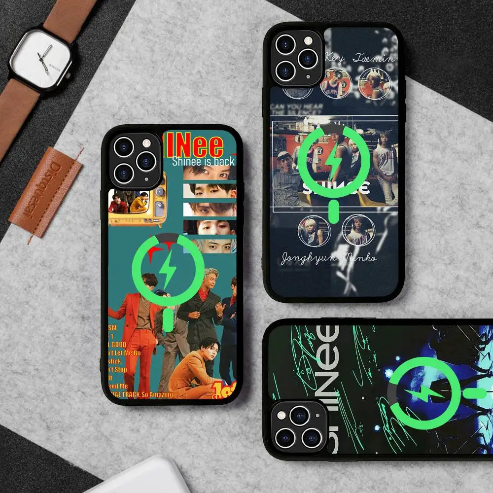 Kpop Group S-Shinee Magnetic Case For IPhone 17 16 14 13 12 11 15 Pro Max Plus Wireless Charge Phone Cover