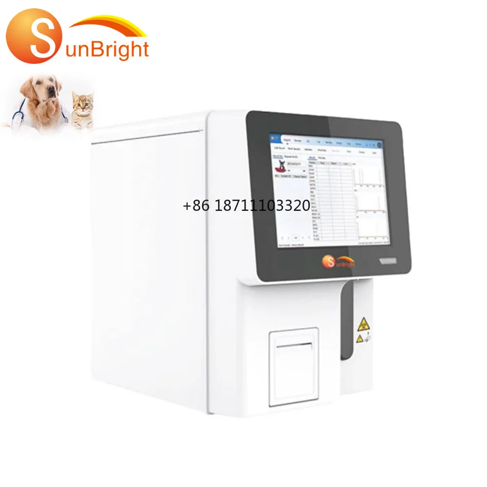 SUN-6100 vet blood cell counter hematology analyzer hospital clinical auto veterinary hematology analyzer