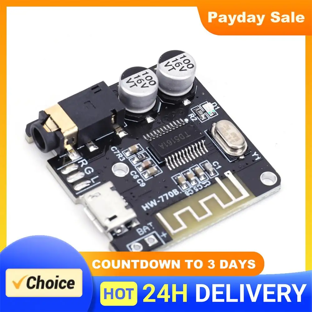 Bluetooth-compatible 5.0 Stereo Music Module WAV+APE+FLAC+MP3 MP3 Decoding Module Lossless Car Speaker Amplifier Modification