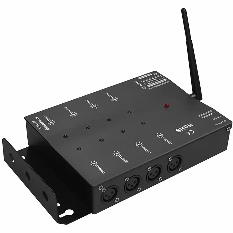 for Igracelite Wireless Wired 8 Way DMX Splitter Isolated 3Pin DMX 512 Optical Splitter Amplifier
