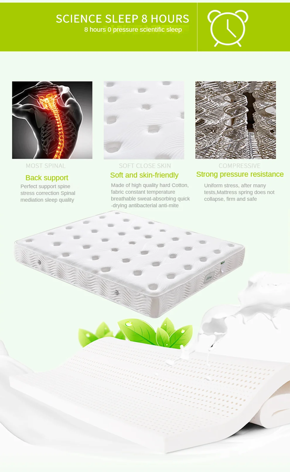 #Foldable Roll up Pocket Spring Mattress Latex Memory Foam Mattress With Best Competitive Price