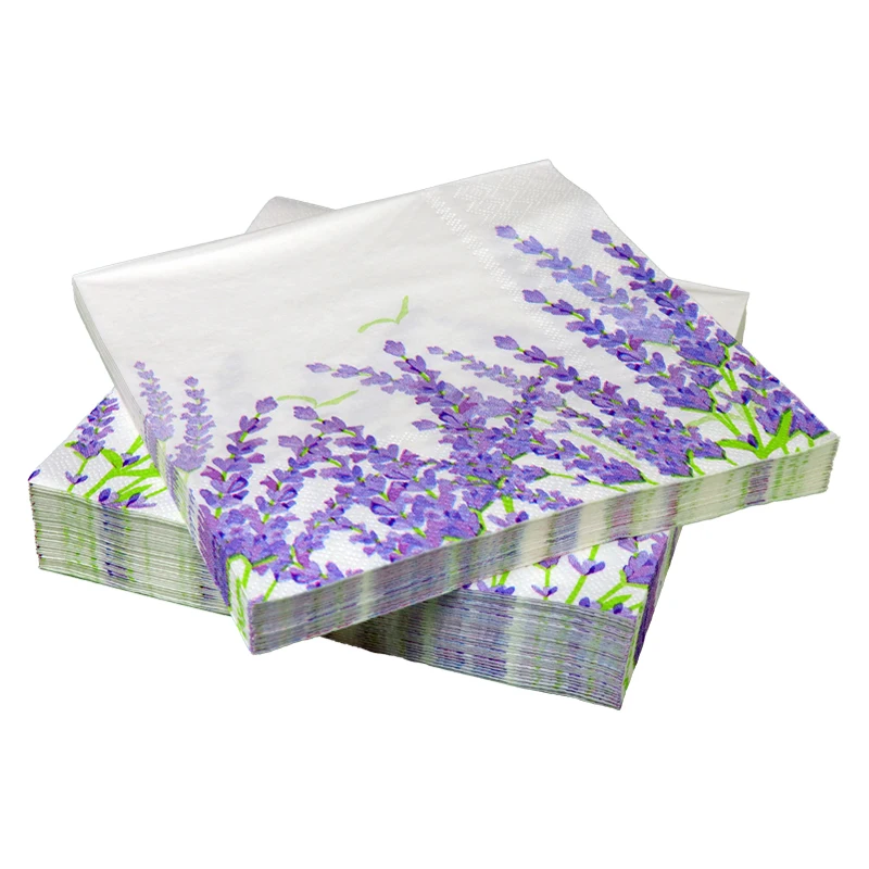 

50 pieces per pack 3layers thickening colored printed paper napkins party tissues 33*33cm square disposable napkins
