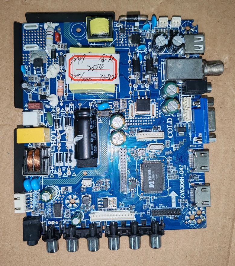 

CV6306H-Q42 Three in one LED TV motherboard, tested with physical photos