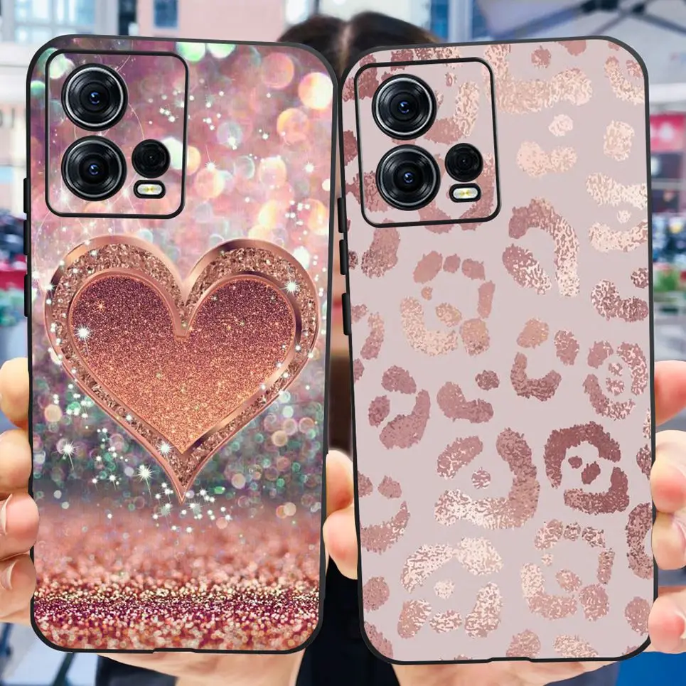 For Motorola Edge 30 Fusion 30 Neo 30 Pro Edge Plus 2022 Cover Case Love Heart Marble Dinosaur Phone Mask Soft TPU Rubber Fundas