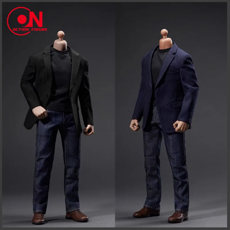 

In Stock VORTOYS V1026 1/6 Male Casual Suit Set Suit Jacket Shirt Jeans Clothes Model Fit 12'' BD001 Soldier Action Figure Body